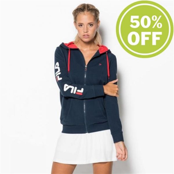 Fila Rahel Comfortable Women's Jackets - Navy/Red,NZ 327-62915